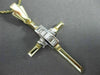 ESTATE LARGE .35CT BAGUETTE DIAMOND 14KT WHITE & YELLOW GOLD CROSS PENDANT 9758