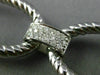 ESTATE WIDE & LONG .20CT DIAMOND 14K WHITE GOLD 3D OVAL OPEN LINK BRACELET FG VS