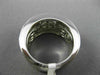 WIDE 1.45CT ROUND & BAGUETTE DIAMOND 14K WHITE GOLD MULTI ROW WEDDING RING #1616