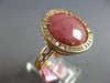 LARGE 11.52CT DIAMOND & AAA PINK AGATE 14KT ROSE GOLD 3D HALO FILIGREE FUN RING