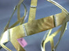 ESTATE EXTRA LARGE .69CT DIAMOND 14KT 2 TONE GOLD SQUARE ZIG ZAG BANGLE BRACELET