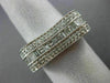 ESTATE WIDE .75CT ROUND & PRINCESS DIAMOND 14KT WHITE GOLD WAVE LOVE HEART RING