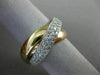 ESTATE LARGE 1.32CT DIAMOND 14KT WHITE YELLOW & ROSE GOLD 3D TRINITY LOVE RING