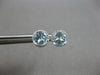 2.25CT DIAMOND & AAA BLUE TOPAZ 14KT WHITE GOLD ROUND CLASSIC HALO STUD EARRINGS
