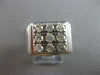ESTATE LARGE .63CT DIAMOND 14KT WHITE GOLD 3D SQUARE CLASSIC MENS RING #27704