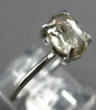 1.51CT SALT & PEPPER DIAMOND 18KT WHITE GOLD 3D OVAL SOLITAIRE ENGAGEMENT RING