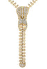 LARGE 6.87CT DIAMOND 18KT YELLOW GOLD 3D MULTI ROW LARIAT ZIPPER TENNIS NECKLACE