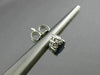 ESTATE 1.10CT DIAMOND & AAA SAPPHIRE 14K WHITE GOLD CLASSIC STUD EARRINGS #25728