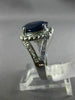 ESTATE 3.33CT DIAMOND & AAA SAPPHIRE 14KT GOLD 3D OVAL FILIGREE ENGAGEMENT RING