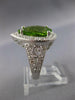 EXTRA LARGE 7.34CT DIAMOND & PERIDOT 18KT WHITE GOLD PEAR SHAPE ENGAGEMENT RING