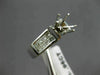 WIDE .96CT DIAMOND 14KT WHITE GOLD 3D PRINCESS SEMI MOUNT ENGAGEMENT RING #18891