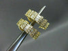 ESTATE 1.75CT DIAMOND 14KT YELLOW GOLD BAGUETTE & ROUND HANGING EARRINGS 15722