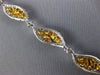 LARGE 7.13CT MULTI COLOR DIAMOND 18KT TWO TONE GOLD MULTI LEAF TENNIS BRACELET