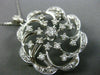 ANTIQUE LARGE 1.70CT OLD MINE DIAMOND 14KT WHITE GOLD FLOWER PIN PENDANT #23380