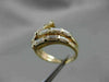 ANTIQUE WIDE 1.20CT BAGUETTE DIAMOND 14KT YELLOW GOLD 3D MULTI ROW RING #21266