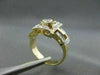 ESTATE WIDE .70CT SQUARE BEZEL DIAMOND 14KT W&Y GOLD ENGAGEMENT RING #18676
