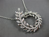 EXTRA LARGE 2.25CT DIAMOND 14K WHITE GOLD MULTI LEAF CRISS CROSS FLOWER NECKLACE