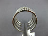 ESTATE LARGE 1.02CT DIAMOND 18KT WHITE GOLD 3D MULTI ROW DETACHED BAR FUN RING