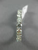 ESTATE LARGE 3.65CT DIAMOND 14KT WHITE GOLD SHARED PRONG ETERNITY RING #21670