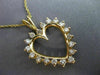 ESTATE .63CT ROUND CUT DIAMOND 14K YELLOW GOLD CLASSIC OPEN HEART PENDANT #21387