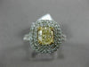 LARGE 2.10CT WHITE & FANCY YELLOW CANARY DIAMOND 14K 2 TONE GOLD ENGAGEMENT RING