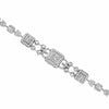 LARGE 4.84CT DIAMOND 18KT WHITE GOLD 3D MULTI SHAPE GRADUATING TENNIS BRACELET