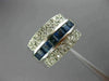 WIDE 1.45CT DIAMOND & AAA SAPPHIRE 18KT WHITE GOLD 3D FILIGREE ANNIVERSARY RING