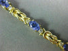 ESTATE 6.93CT DIAMOND & AAA TANZANITE 14KT YELLOW GOLD 3D CLASSIC BRACELET #2847