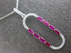 .74CT DIAMOND & AAA RUBY 14K WHITE GOLD 3D BAGUETTE & ROUND FUN FLOATING PENDANT