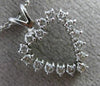 ESTATE SMALL .30CT DIAMOND 14KT WHITE GOLD 3D OPEN HEART FLOATING LOVE PENDANT