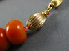 ESTATE LONG AAA CORAL 14KT YELLOW GOLD 3D MULTI BEAD LUCKY LOVE BRACELET #26991