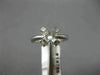 ANTIQUE .16CT DIAMOND 14KT WHITE GOLD 3D FLOWER SEMI MOUNT ENGAGEMENT RING 14766