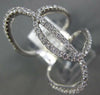 ESTATE LARGE .63CT DIAMOND 18KT WHITE GOLD 3D LOVE KNOT FUN RING