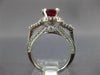 ESTATE 1.64CT DIAMOND & AAA RUBY 14KT WHITE GOLD CLASSIC ROUND ENGAGEMENT RING