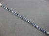 8.42CT DIAMOND & AAA SAPPHIRE 14KT WHITE GOLD 3D CLASSIC ROUND TENNIS BRACELET