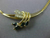ANTIQUE 1.20CT DIAMOND & AAA SAPPHIRE 14K YELLOW GOLD 3D MARQUISE NECKLACE #2690