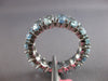 7.79CT AAA AQUAMARINE 14KT WHITE GOLD 3D CLASSIC OVAL ETERNITY ANNIVERSARY RING