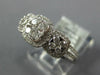 .63CT DIAMOND 18K WHITE GOLD CLUSTER SQUARE PAST PRESENT FUTURE ANNIVERSARY RING