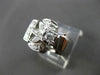 ANTIQUE LARGE .35CT OLD MINE ROUND DIAMOND 14KT WHITE GOLD FLOWER RING #1678