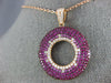 LARGE 3.45CT DIAMOND & AAA PINK SAPPHIRE 18KT ROSE GOLD CIRCLE OF LIFE PENDANT