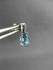 ESTATE 2.02CT DIAMOND & AAA BLUE TOPAZ 14K WHITE GOLD TEAR DROP HANGING EARRINGS