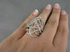 ANTIQUE WIDE FILIGREE 1.43CTW DIAMOND 18KT W GOLD RING