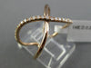 ESTATE WIDE .25CT ROUND DIAMOND 14KT ROSE GOLD 3D INFINITY X LOVE FUN RING
