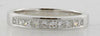 ESTATE .52CT DIAMOND 18KT WHITE GOLD CLASSIC PRINCESS CHANNEL ANNIVERSARY RING