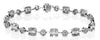 3.64CT DIAMOND 18K WHITE GOLD 3D ROUND & BAGUETTE SQUARE & ROUND TENNIS BRACELET