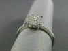 ESTATE WIDE .32CT DIAMOND 18KT WHITE GOLD CLUSTER ROUND PROMISE ENGAGEMENT RING