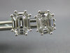 LARGE 1.09CT DIAMOND 18K WHITE GOLD MULTI SHAPE INVISIBLE OCTAGON STUD EARRINGS