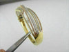ANTIQUE WIDE DIAMOND 18K TRICOLOR GOLD MULTI ROW BANGLE