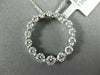 .87CT DIAMOND 18K WHITE GOLD 3D ROUND SHARE PRONG CIRCLE OF LIFE JOURNEY PENDANT