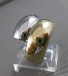 ANTIQUE FANCY 17MM WIDE 14KT WHITE YELLOW GOLD LOVE COCKTAIL RING BAND #19270